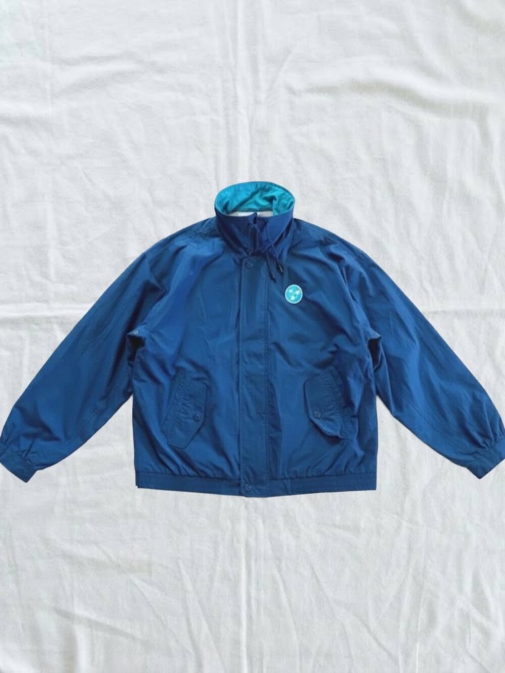 Castaways Vintage Blue Nautical Windbreaker Mens XLarge